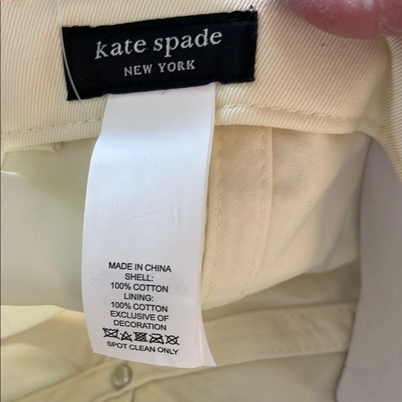 Kate Spade Cream Cap with Navy Logo main image 4